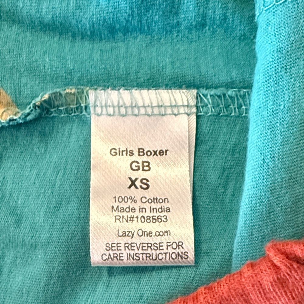 Lazy One orange and Teal Moose Pajama Set - Picture 6 of 8